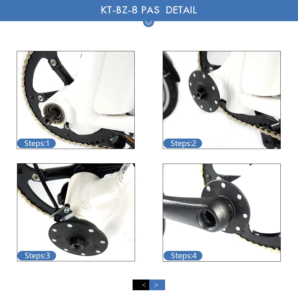 Electric Bicycle Pedal Assist Sensor  BZ4 8 Magnets for KT Controller PAS Sensor 3Pin SM WP Connector E-Bike Accessories