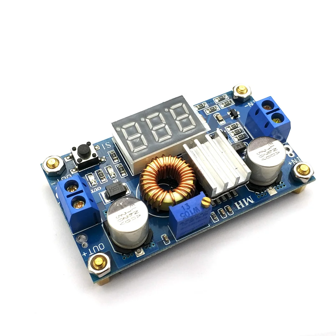 XL4015 DC-DC 5A модуль регулятора напряжения 75 Вт Регулируемый понижающий модуль с дисплеем вольтметра