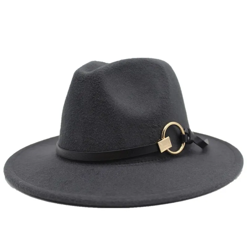 Lavender purple fedora hat men\'s hats ladies felt jazz top belt accessories Panama shallow fedora hats шляпаженская