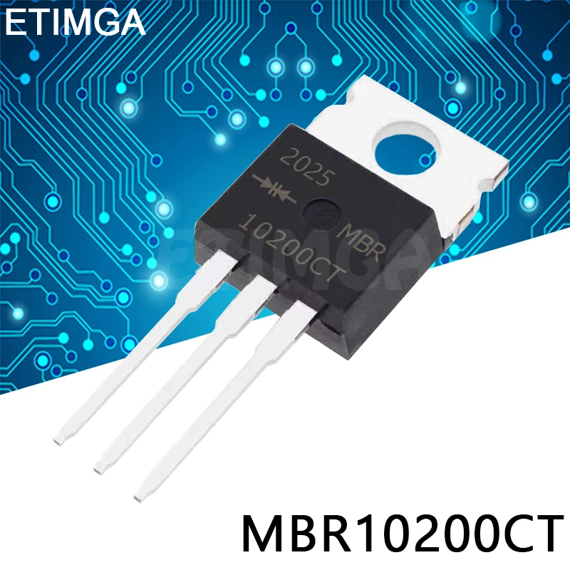 10PCS/LOT MBR10200CT MBR10200 TO-220 Transistor 10A 200V