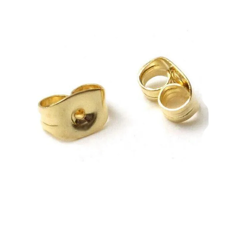

100pcs 4.5x6mm Silver Tone Stainless Steel Nut Clutch Stud Earrings Posts & Backs Fittings Ear Stoppers Jewelry Making