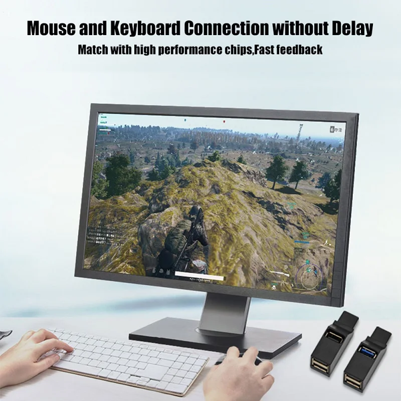 Wireless 3 In 1 USB 3.0 HUB Adapter Extender Mini Splitter Box 3 Port untuk Laptop Macbook Mobile Phone High Speed U Disk Reader