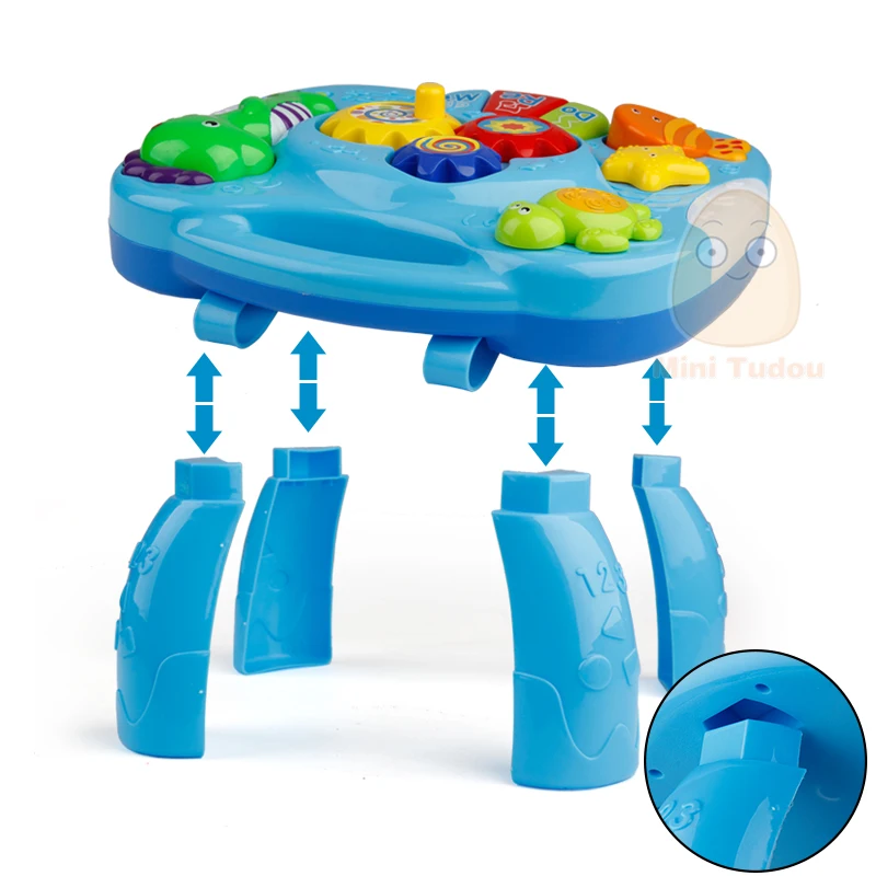 Table musicale jouets pour bébé Machine d'apprentissage jouet éducatif Table d'apprentissage musical jouet Instrument de musique pour enfant en bas âge 6 mois +