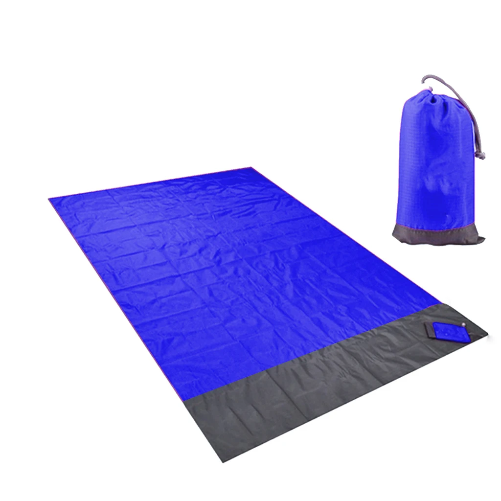 Portable Sandproof Beach Blanket Waterproof Pocket Picnic Mats for 3-7 Person Folding Camping Mat Mattress Picnic Sand Beach Mat