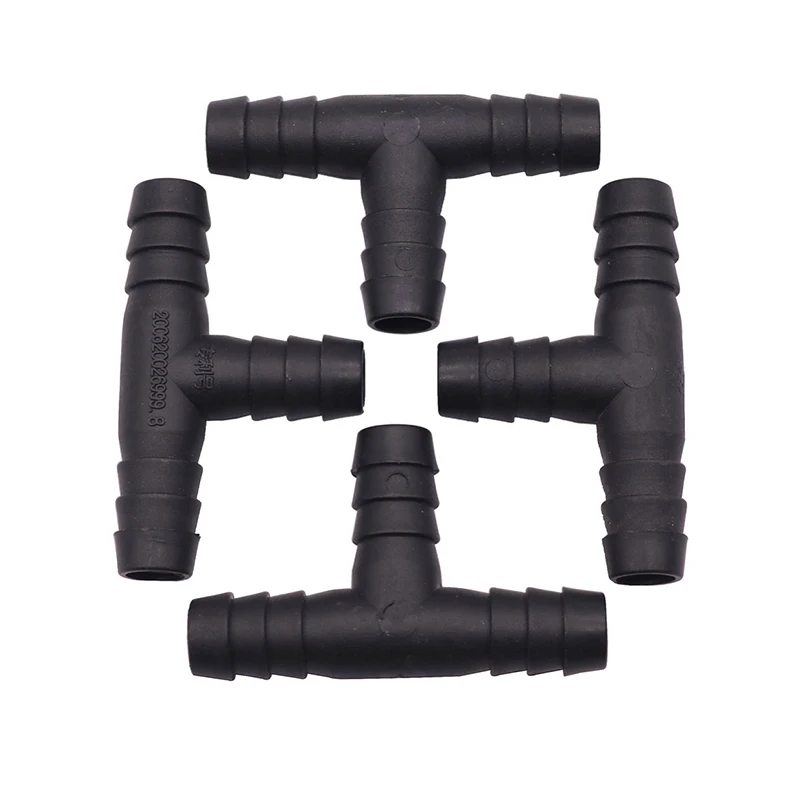 10 Pcs Tee Tube Length 55mm 12/8mm Diameter Poultry Livestock Drinking Water Installation Garden Water Connectors Watering Hose