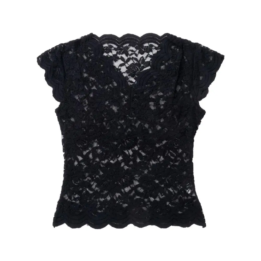 여름 섹시한 여성 탱크 탑 레이스 v-넥 민소매 꽃 중공 성형 Bodycon 조끼 파티 Clubwear 의류 Mujeres Camis 2021 New