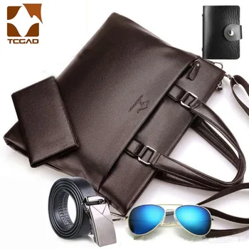 5 adet/grup evrak çantası 2020 erkekler İş omuz çantası deri Messenger çanta bilgisayar 15 inç Laptop çantası çanta erkek seyahat çanta