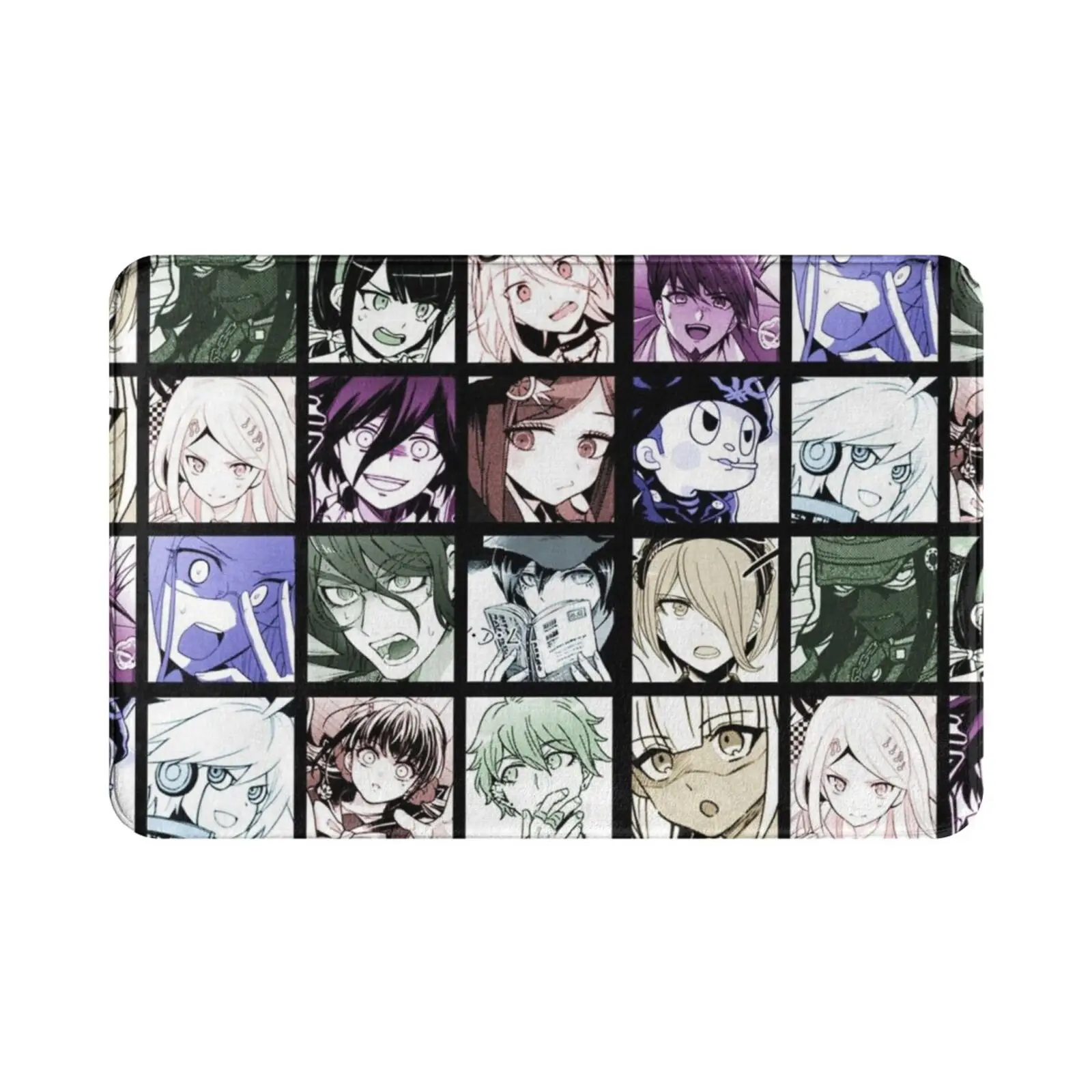 Drv3 Manga Collection ( Colored ) Carpet Mat Rug Cushion Soft Non-Slip Shuichi Saihara Himiko Yumeno Kaede Akamatsu Miu