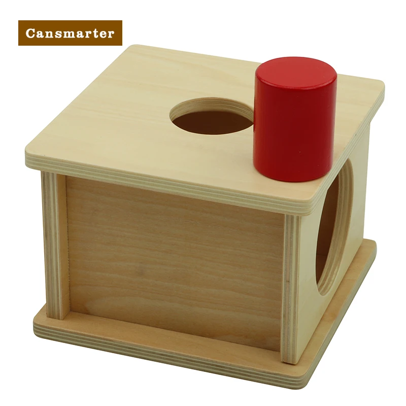 

Montessori Wooden Toys Imbucare Box Large Cylinder Sensory Educationa Basic Life Skills Toys For Children Baby Geometric Shape