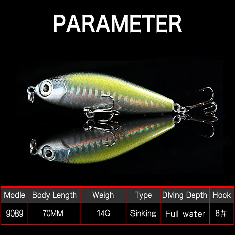 Рыболовная приманка, карандаш, вес 14 г, 70 мм, приманка, искусственные тонущие приманки, воблеры, рыболовные аксессуары для ловли карпа, рыбы, товары для рыбы Angeln