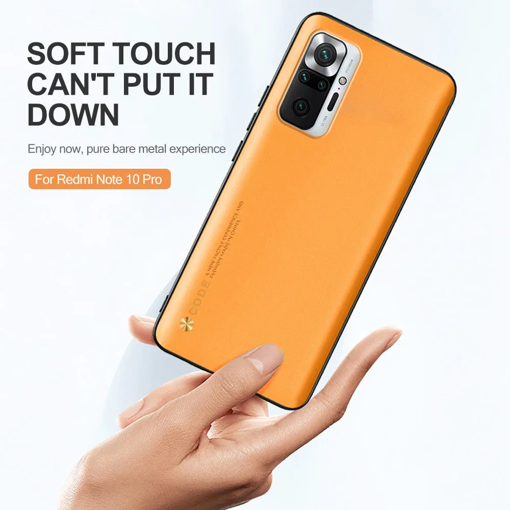 Plain Skin Leather Phone Cover For Xiaomi Redmi Note 10 Pro Case Redme Redmy Not 10 Note10 10Pro 10s Shockproof Protection Coque