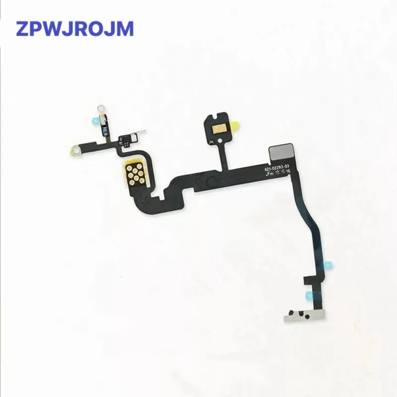 10pcs/lot Power Flex Cable for iPhone 11 12 Pro Max 12mini Light Flash On Off Switch control Metal Bracket Part