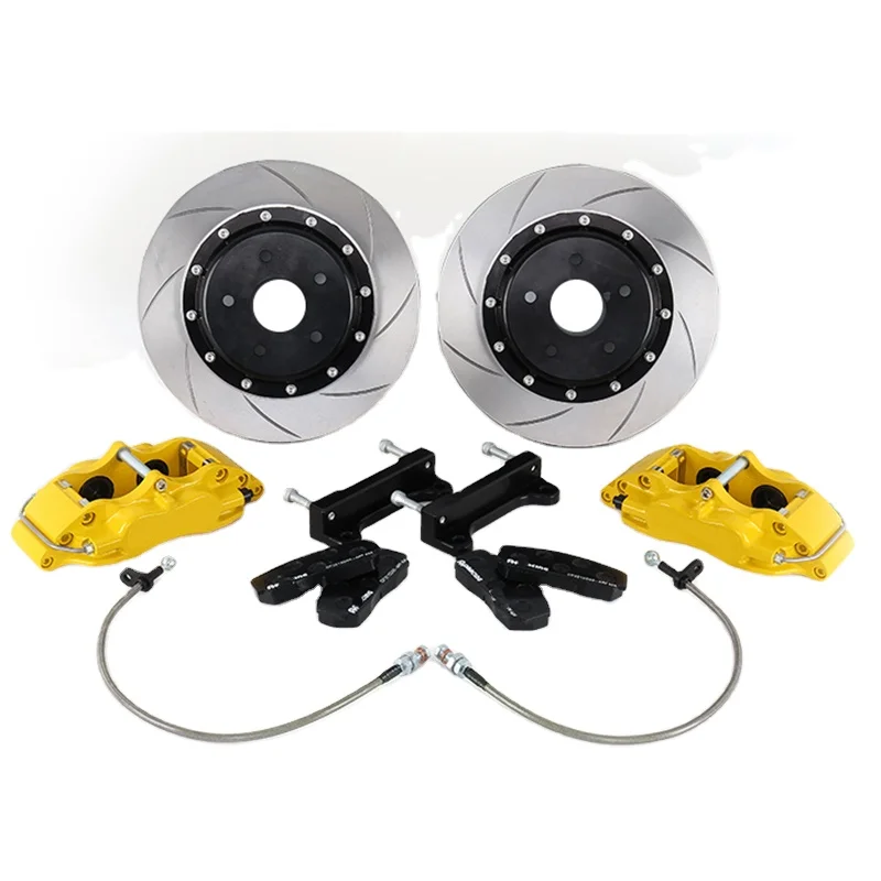 

Jekit racing high performance JK5200 brake kit 4 pot yellow brake caliper fit with 355*28mm drilled disc