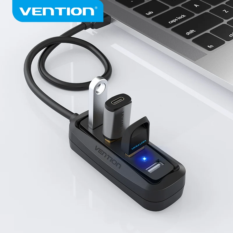 Prise USB HUB USB 2.0 4 Ports HUB OTG Portable 480Mbps répartiteur USB avec alimentation Micro USB pour Apple Macbook ordinateur Portable USB 2.0 HUB
