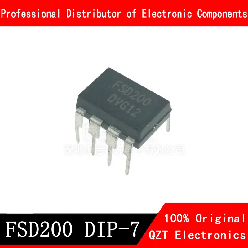 Cocina de Inducción IC LCD, gestión de energía de 7 pines, chip IC, FSD200 200 DIP-7, 10 unids/lote