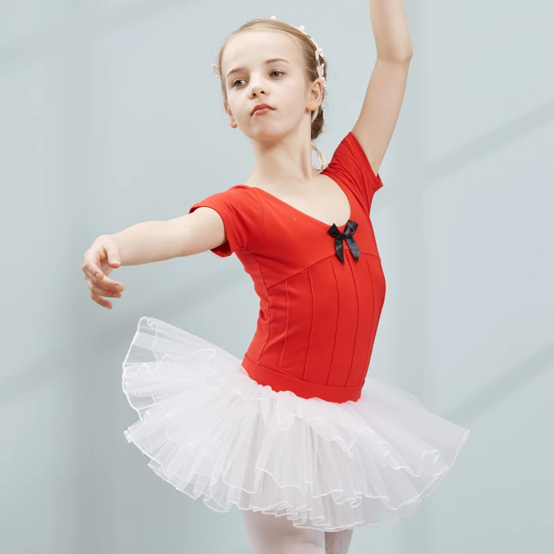 Mới Nữ Tay Ngắn Dance Váy Dành Cho Bé Gái, Trẻ Em Cotton Ba Lê Dancewear, Tập Đi Cho Bé Múa Ba Lê, Áo trẻ Em Tutu, Áo Trẻ Em Nhảy Đầm