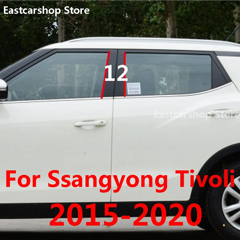 For Ssangyong Tivoli 2020 2019 2018 2017 Car B C Pillar Middle Central Column PC Window Decoration Strip Accessories 2016 2015