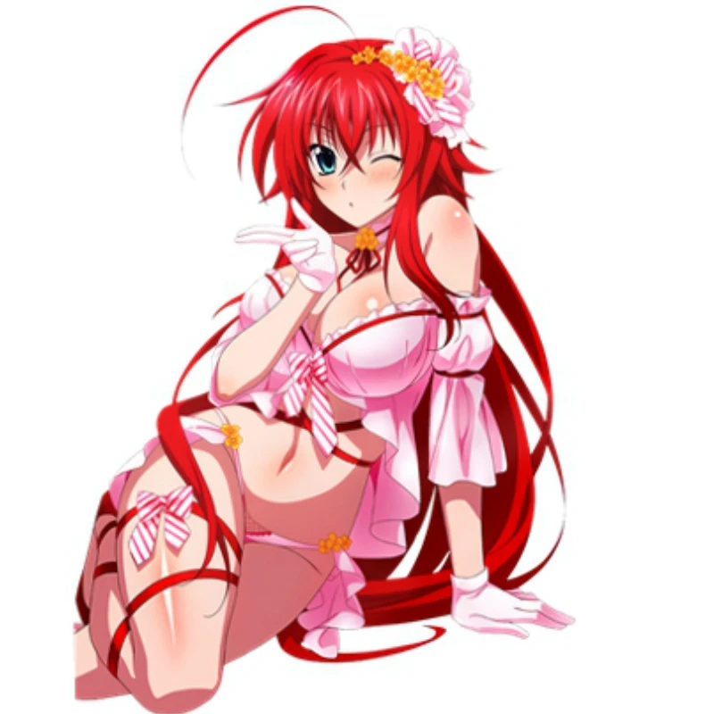 2 Anime High School DXD Rias Gremory Otaku Dakimakura  Cute Anime Girl Vinyl Decal Window Waifu Car Stickers