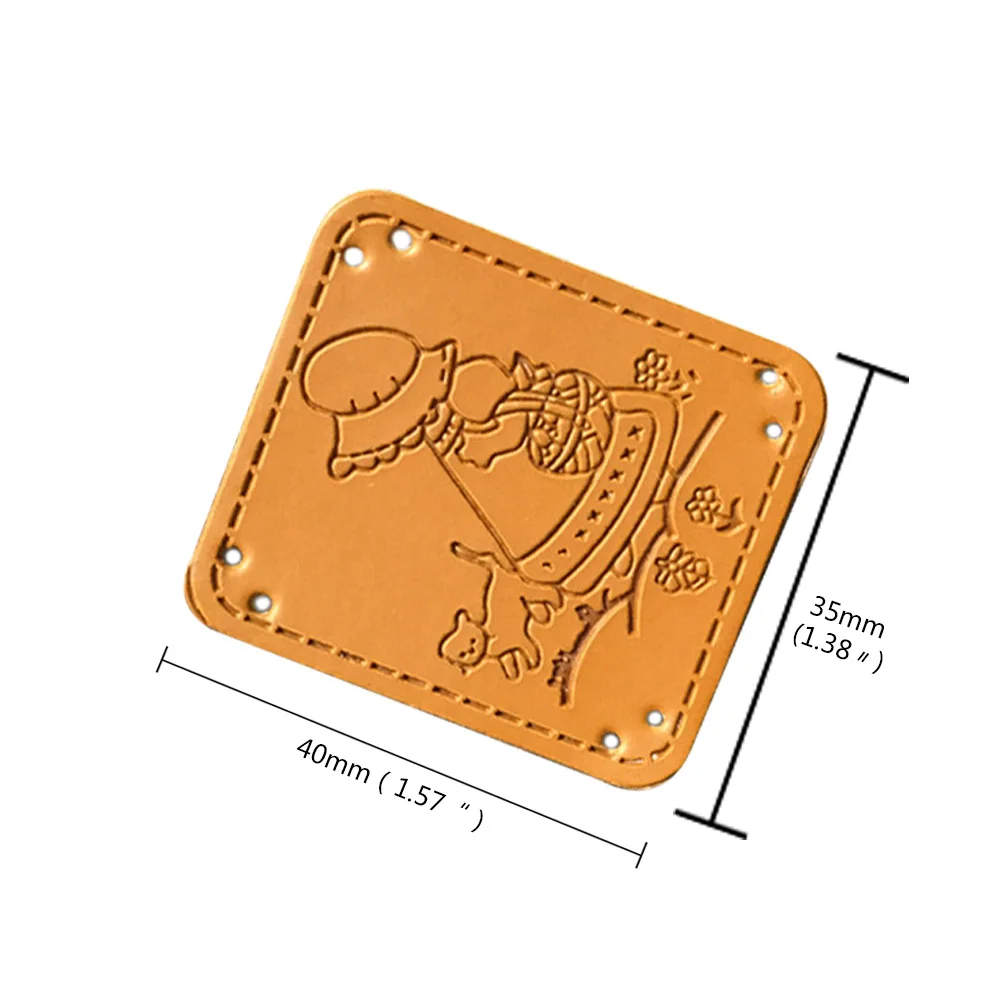 Free Lift Style Hand Made Leather Tags For Natural Life Sewing Label With Cat Custom Diy Leather Craft Accessories For Clothing