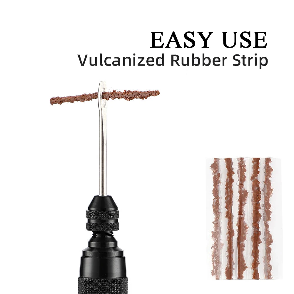 Bicycle Tubeless Tire Repair Kit Tire Portable Urgent Drill Rubber Strips Tyre Puncture Sealant Repair Kit Bicycle Repair Tools