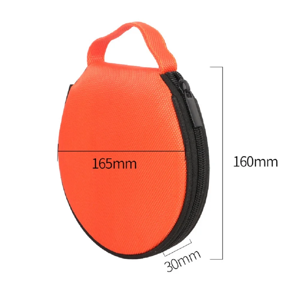 Portable CD DVD Case 20P Capacity Oxford Cloth CD Storage Bag Round Holder with Zipper for Home Car CD Box Bag