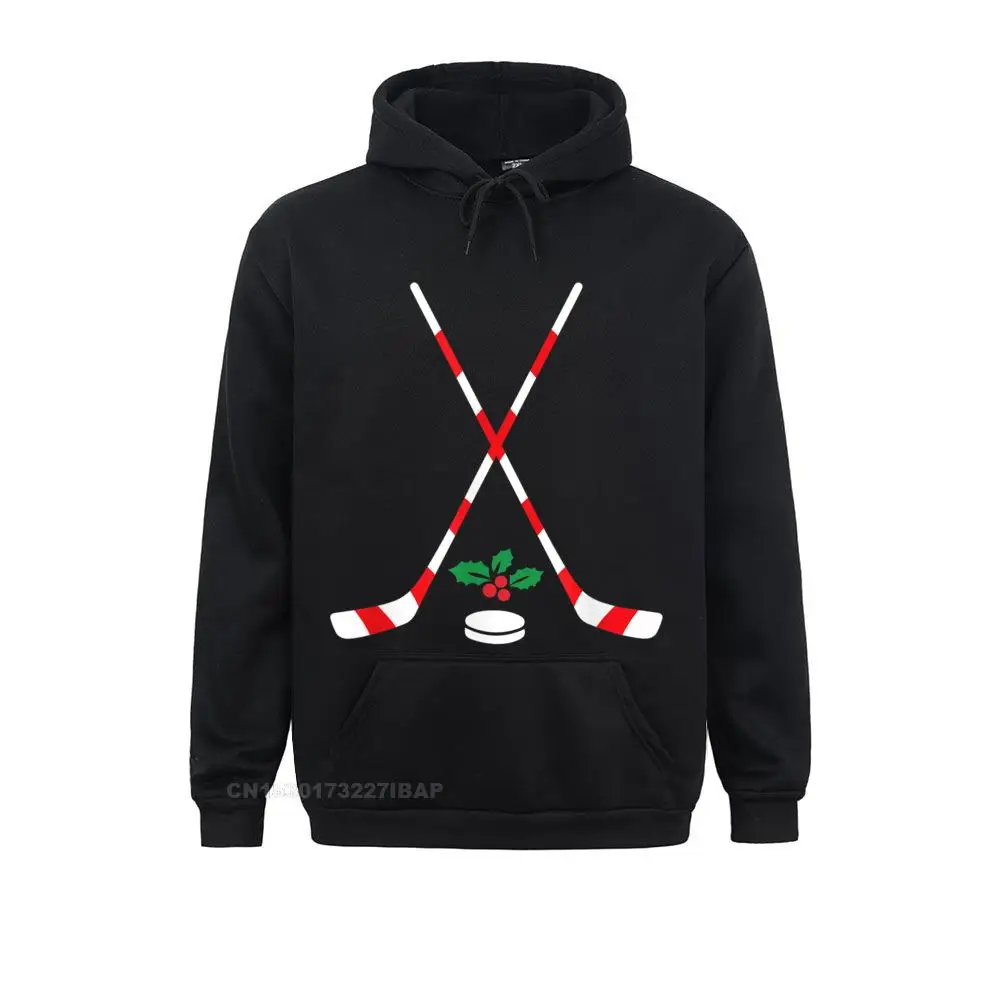 Ice Hockey Christmas Candy Cane Hockey Hockey Hooded Pullover Geek Sweatshirts Autumn Hoodies For Funny Hip Hop Sweatshirts