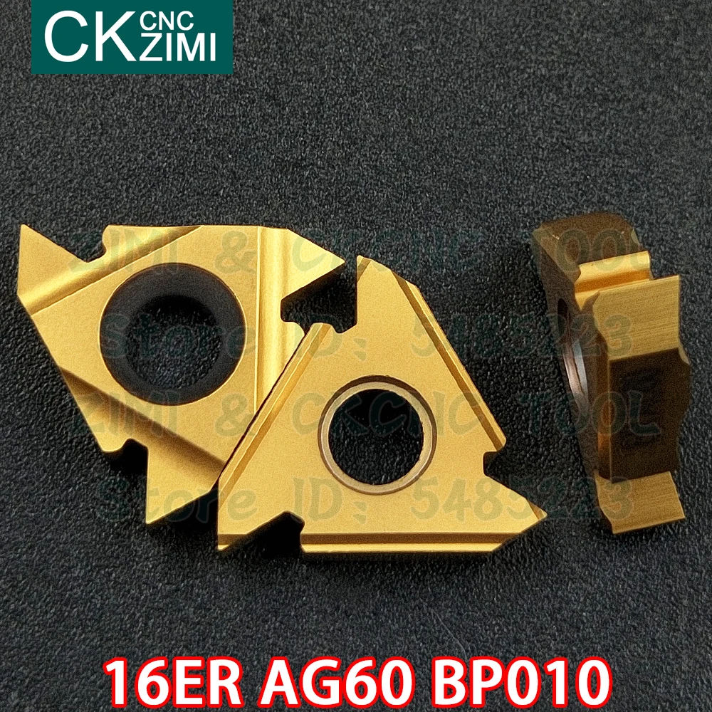 16ER AG60 BP010 insertos de carburo de rosca externa inserta herramientas Herramientas de roscado de Metal CNC torno de inflexión de herramientas de corte de acero