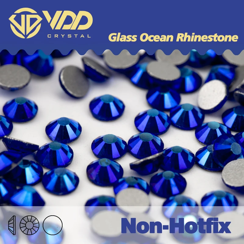 VDD SS4-SS30 Blue AB Series Glass Crystal Rhinestones Glitter Diamond Strass Flatback Stones Nail Art Craft DIY Accessories