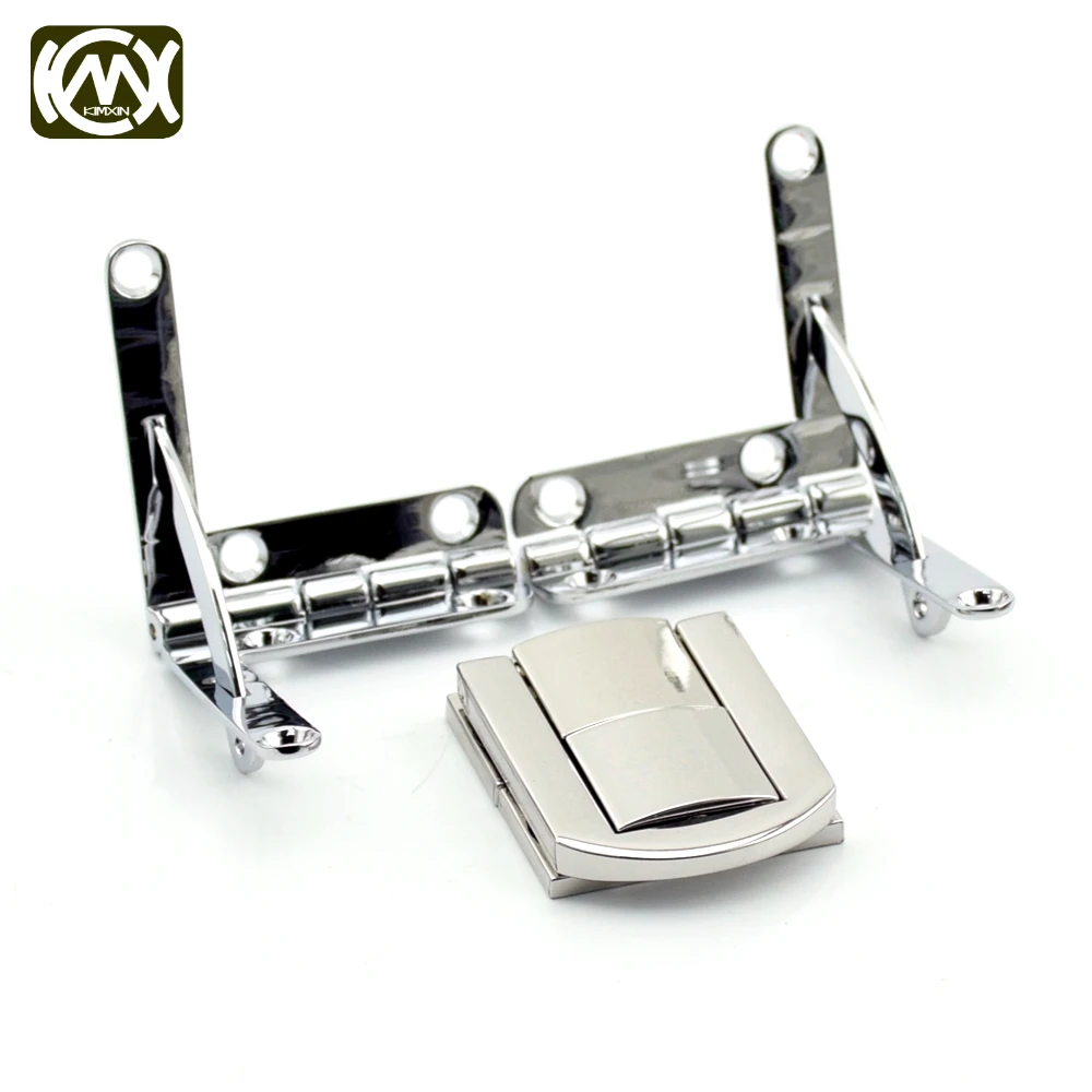 1Set(2hinges and 1hasp) KIMXIN sales Custom style high-grade Watchbox Zinc alloy hardware Jewelry box of hinge Closure Latch