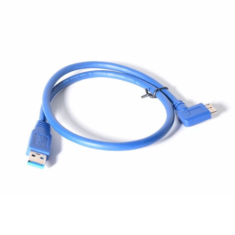 60cm 1m azul usb 3.0 macho-micro-b macho esquerda angular cabo sincronização e carga cabo de alimentação gen 1 5gbps 2ft