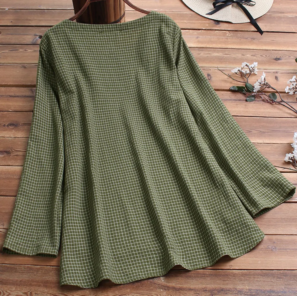 Women Loose Long Sleeve Tunic Tops Casual Blouses Large  Linen Cotton Shirt Summer Elegant Blouse Streetwear Fashion