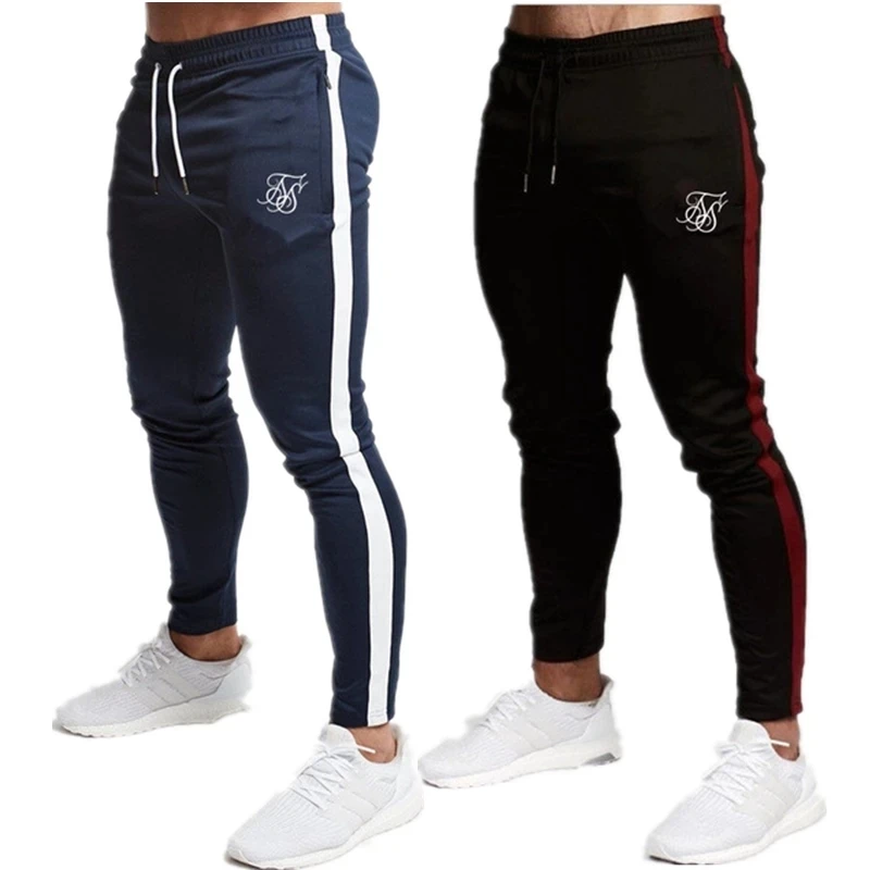 Men\'s high-quality Sik Silk brand polyester trousers fitness casual trousers daily training fitness casual sports jogging pants