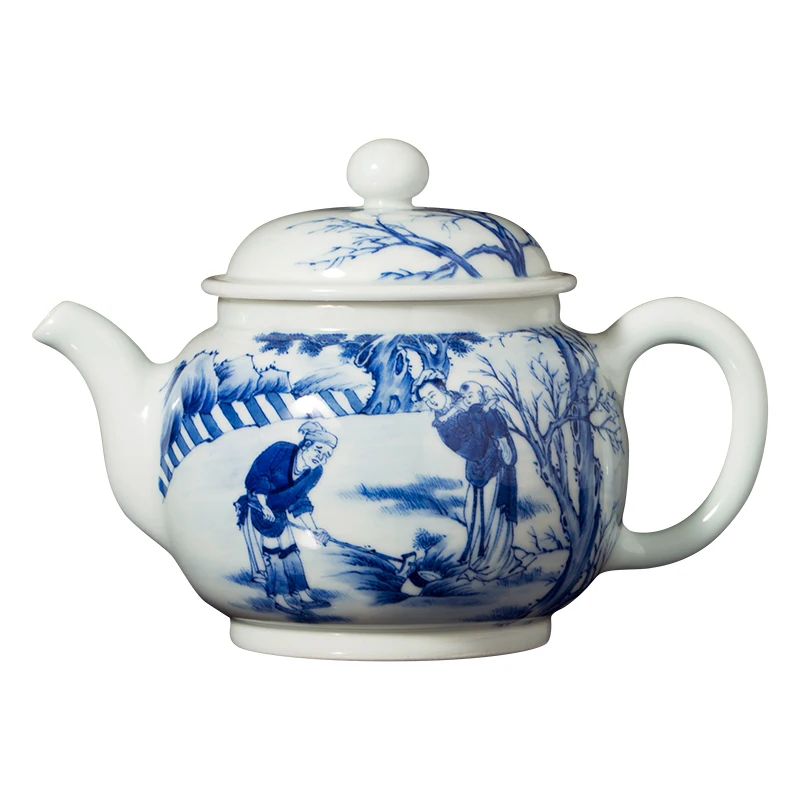 |blue and white maintain manual hand-painted ceramic teapot kung fu tea set single pot small porcelain teapots