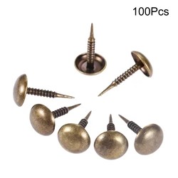 100Pcs Antique Bronze Upholstery Nails Jewelry Wood Box Sofa Tack Stud Pushpin Doornail Furniture Home Decor 8mm*15mm Hardware