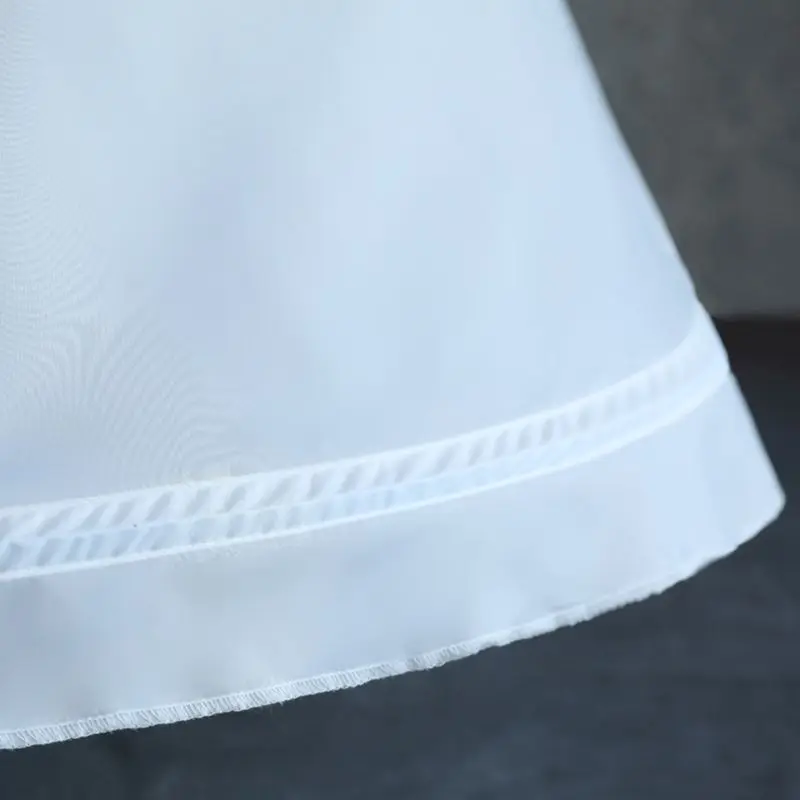 Frauen Einstellbare Taille 3 Hoop A-Line Hochzeit Braut Petticoat Krinoline Einzigen Schicht Weißen Ballkleid Halb Slip Unterrock