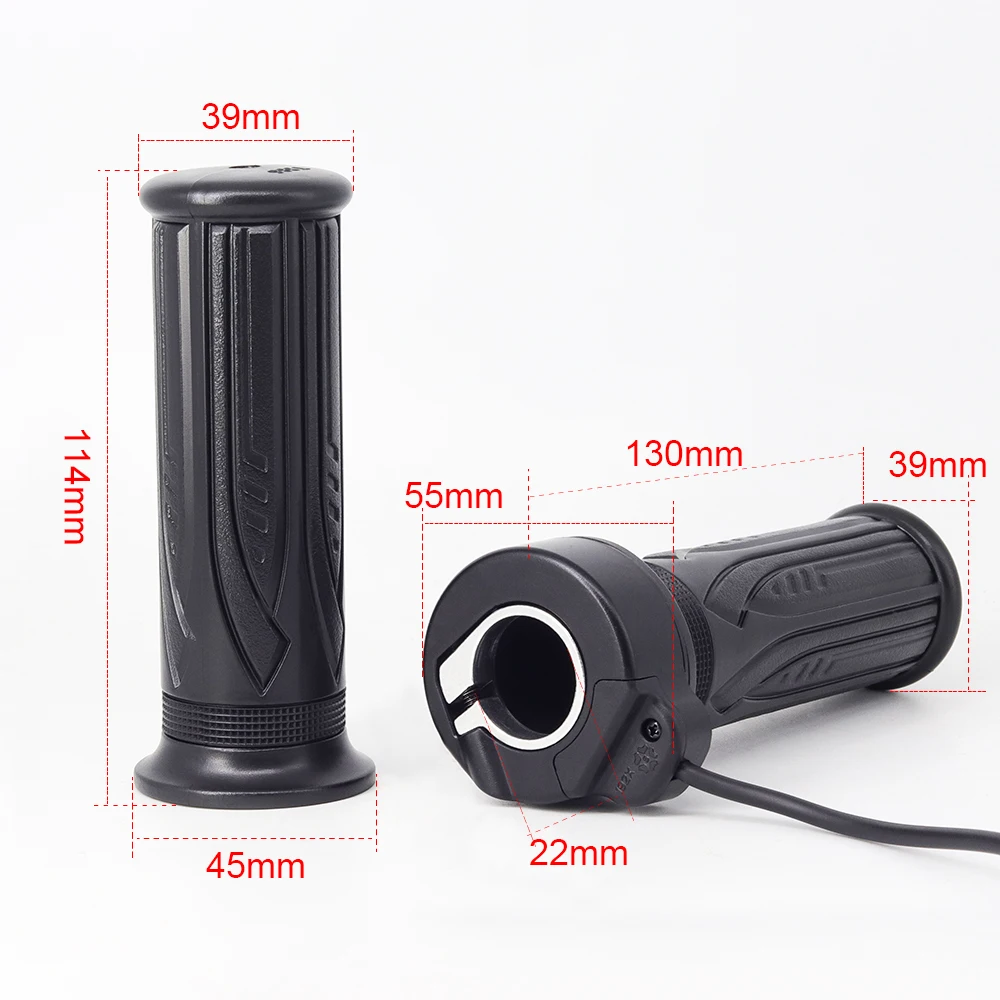 E bike Throttle for Bafang Ebike Twist Throttle Left and Right Hand Throttle with 3 Pin SM and Waterproof Connector Ebike Parts