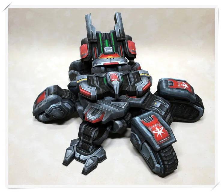 StarCraft 2 Terran Human the Crucio Siege Tank DIY Paper Model 11cm=4\