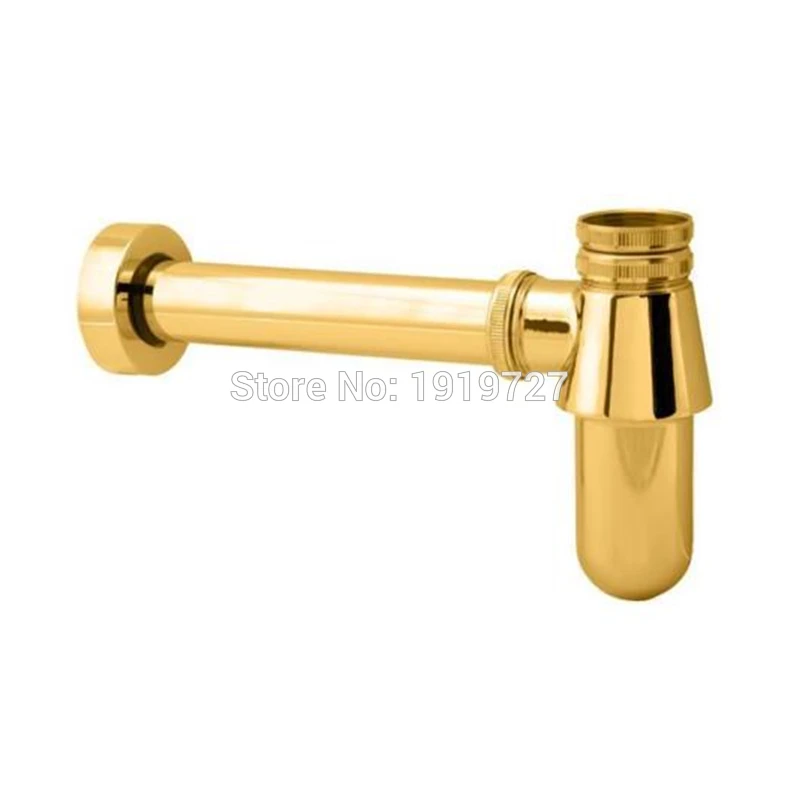 

Vidric Luxurious Gold Finish Factory Direct Euro Basin Bottle Trap American Bathroom Plumbing P-Trap For Wash Basins Pipe Waste