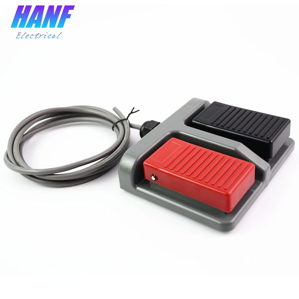 1pcs Momentary Plastic Foot Switch Infinity Double Pedal Duplex Two-way Tumbler 3A/220VAC