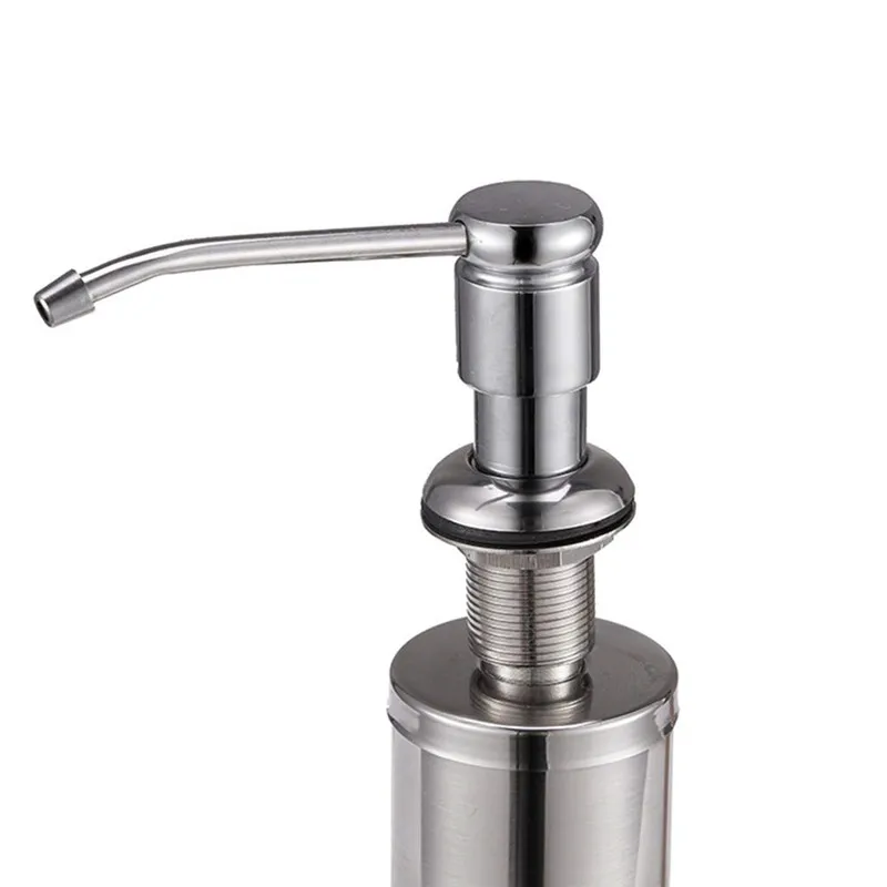 Sink Liquid Soap Dispenser Deck Mounted Counter Soap Dispenser For Kitchen Sink Complete Brass Pump And Stainless Steel Bottle