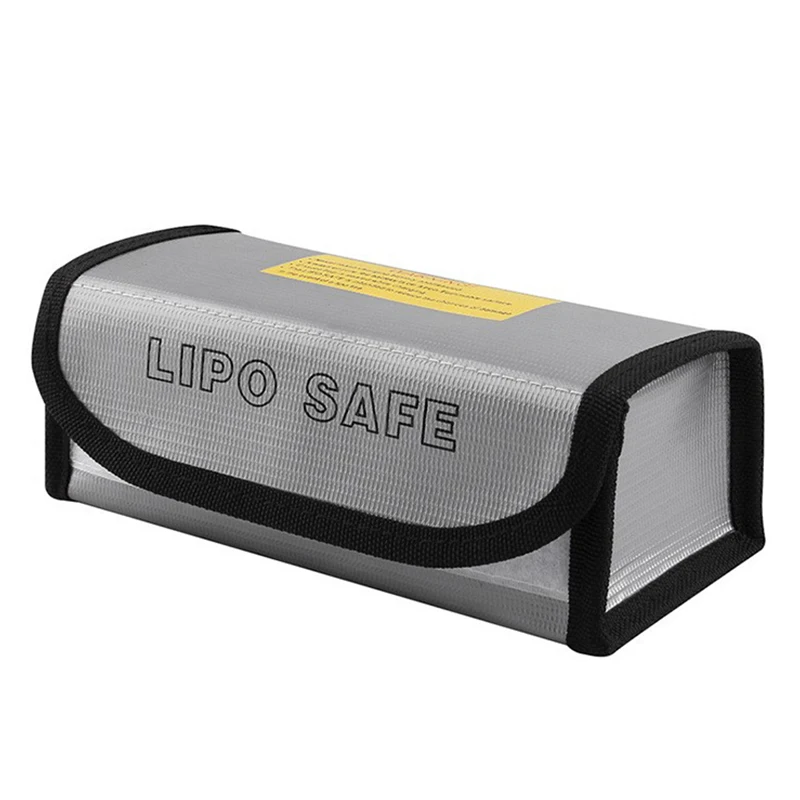 Fireproof Safety Bag 185mmX60mmX75mm LiPo Battery Portabl Proof Fire Resistant Charging Sack Battery Safe Bag For RC Drone Car