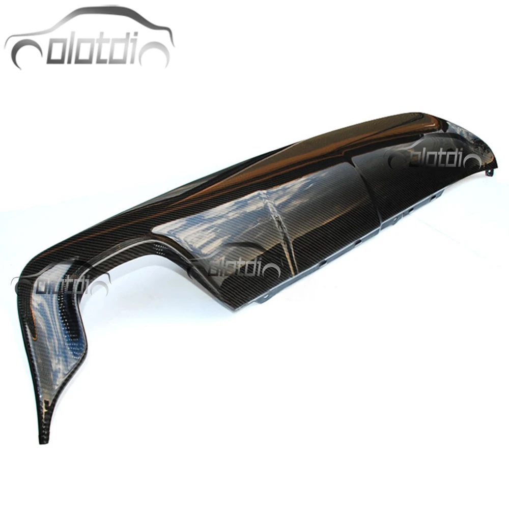 Carbon Fiber Rear Lip Bumper Fins Spoiler Diffuser for BMW 5 Series E60 M Tech Side Double Exhaust Tips