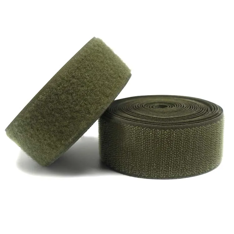 2m*3cm Olive Green  Nylon Hoop and Loop Fastener Tape No Adhesive Sewing Magic Loop Hook Sticker Strip Clothing Stick Tape