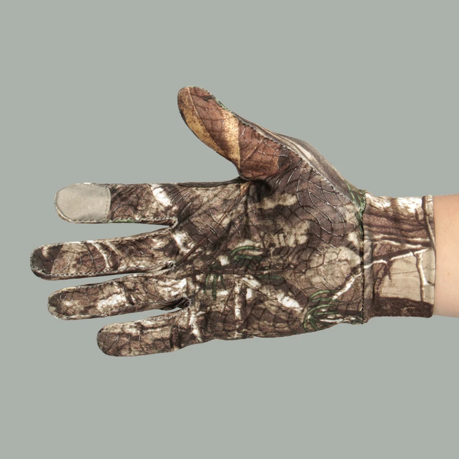 Anti-slip Hunting Fishing Shooting Gloves Elastic Outdoor Touch Screen Bionic Camouflage Full Gloves Reed Camouflage Gloves