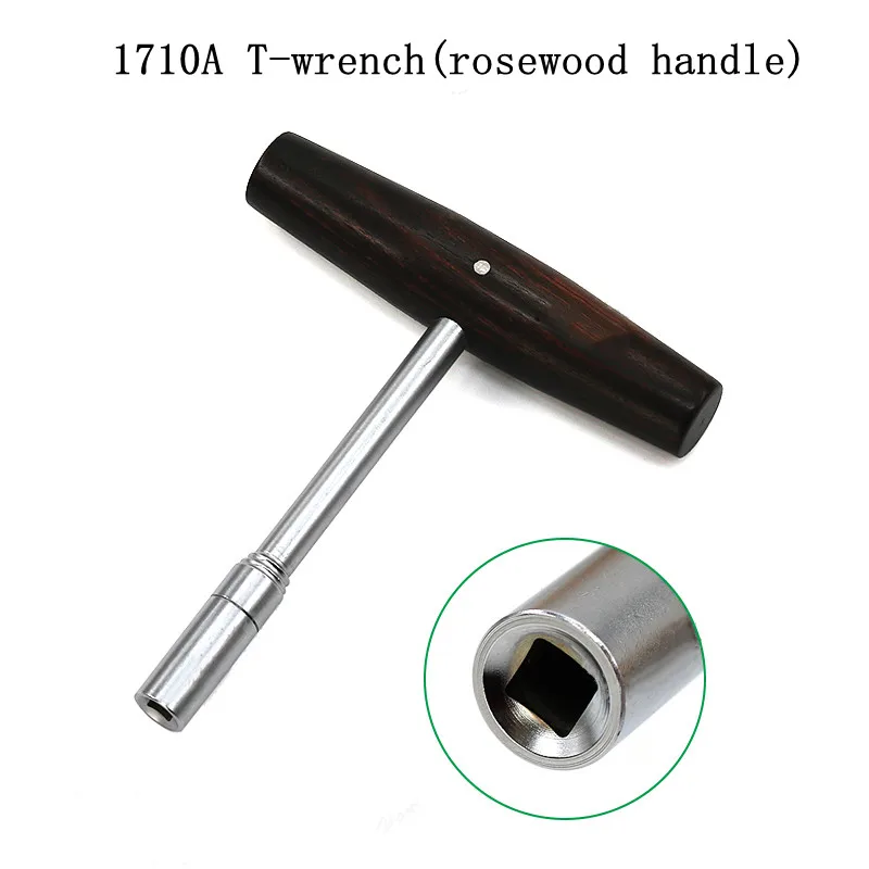 Xuan Gong Piano Repair Tuner Soundboard Repair Tool 1710/1710A T-type Wrench (Redwood Handle)