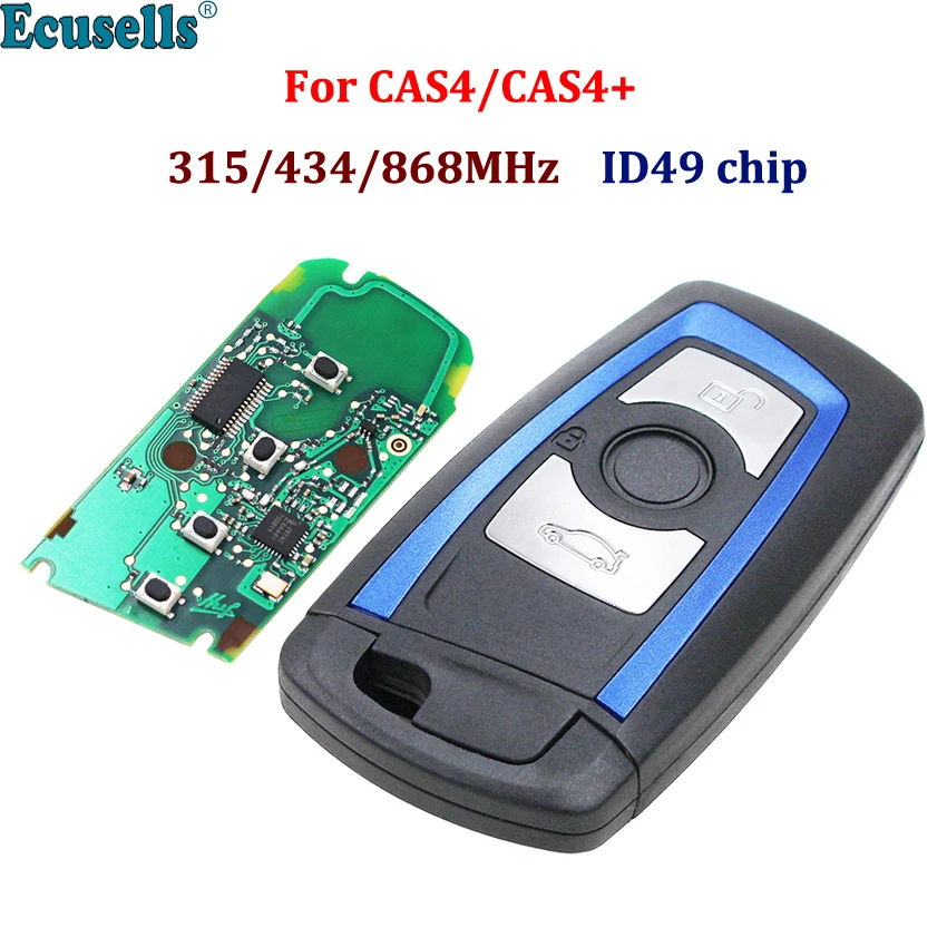 

Ecusells 3B Remote Key 315MHz YGOHUF5662,434MHz HUF5767,868 MHz HUF5661 For BMW 5 7 F Series X5 X6 F30 CAS4 CAS4+ Blue ID49 chip