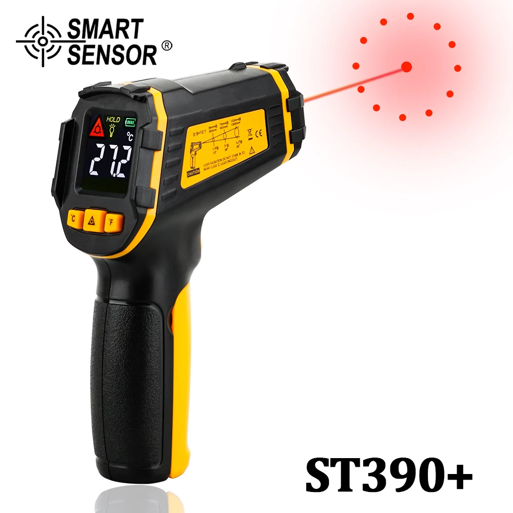 Digital Non Contact Infrared Thermometer IR Aquarium Color LCD Display Laser Gun Pyrometer High Accuracy Temperature Tester