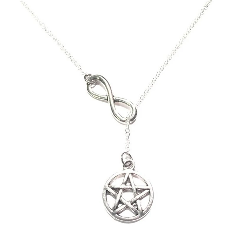 Cool Pentagram Punk Style Necklace Inifinty Necklace Halloween Necklace