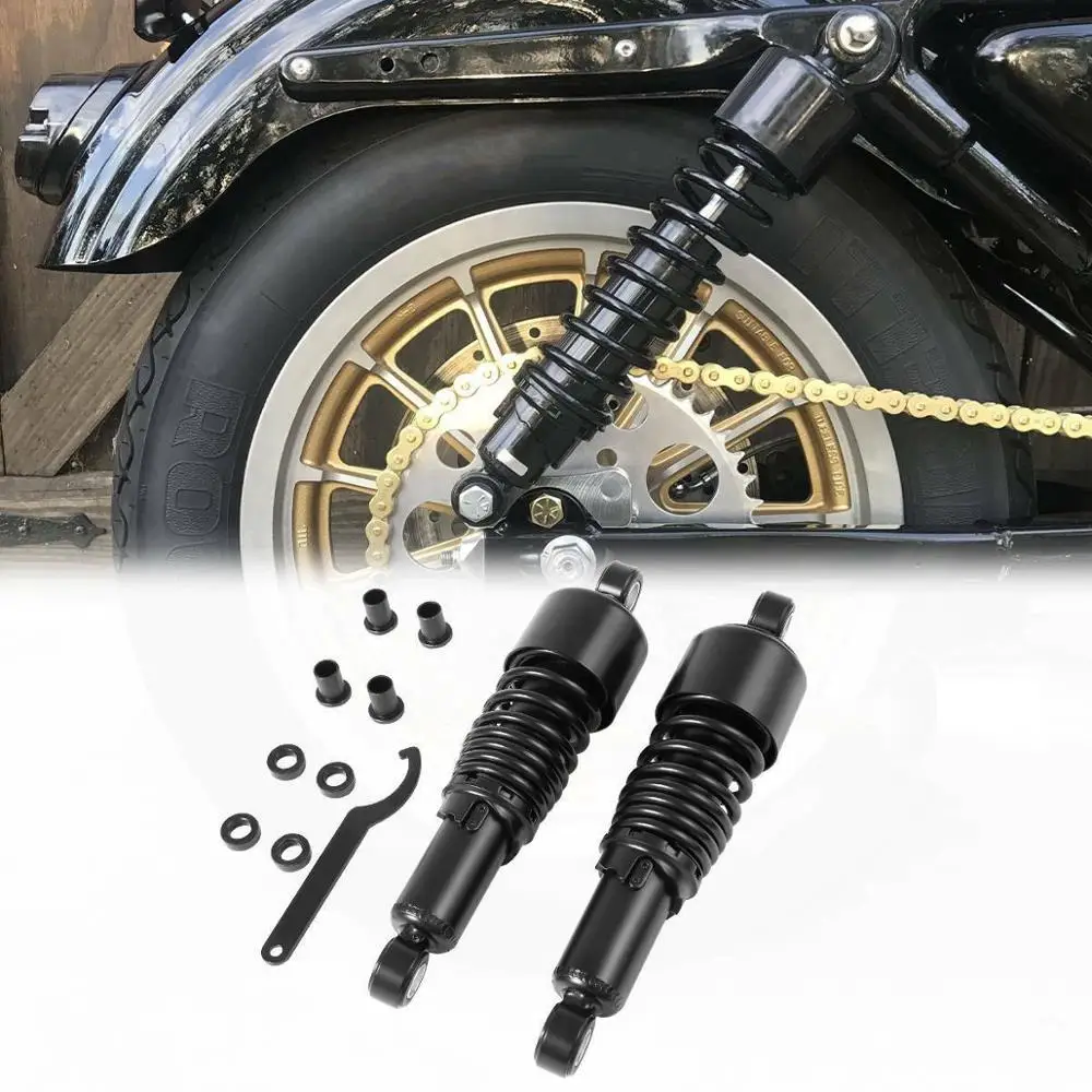 Suspensão de choques traseiros para motocicleta, 10.5 polegadas, para harley sportster xl883 ferro xl1200 personalizado 2004-2012 2011