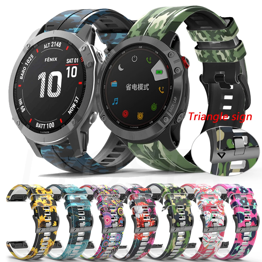 26 22มม.สายรัดสำหรับ Garmin Fenix 6S 6 6X Pro 5 5X Plus 3 HR ซิลิโคน quick Release อุปกรณ์เสริมสายรัดข้อมือ Correa